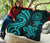 Tahiti Polynesian Premium Quilt - Turquoise Tentacle Turtle - Polynesian Pride