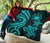 Samoa Premium Quilt - Turquoise Tentacle Turtle - Polynesian Pride