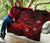 Polynesian Hawaii Kanaka Maoli Premium Quilt - Humpback Whale with Hibiscus (Red) - Polynesian Pride