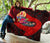 Tahiti Premium Quilt - Polynesian Hook And Hibiscus (Red) - Polynesian Pride