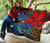 Hawaii Lauhala Hibiscus Polynesian Tropical Blue Premium Quilt - Wake Style - AH - Polynesian Pride