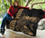 Hawaii Map Kanaka Polynesian Hula Girl Premium Quilt - Gold - Polynesian Pride