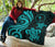 Chuuk Micronesian Premium Quilt - Turquoise Tentacle Turtle - Polynesian Pride