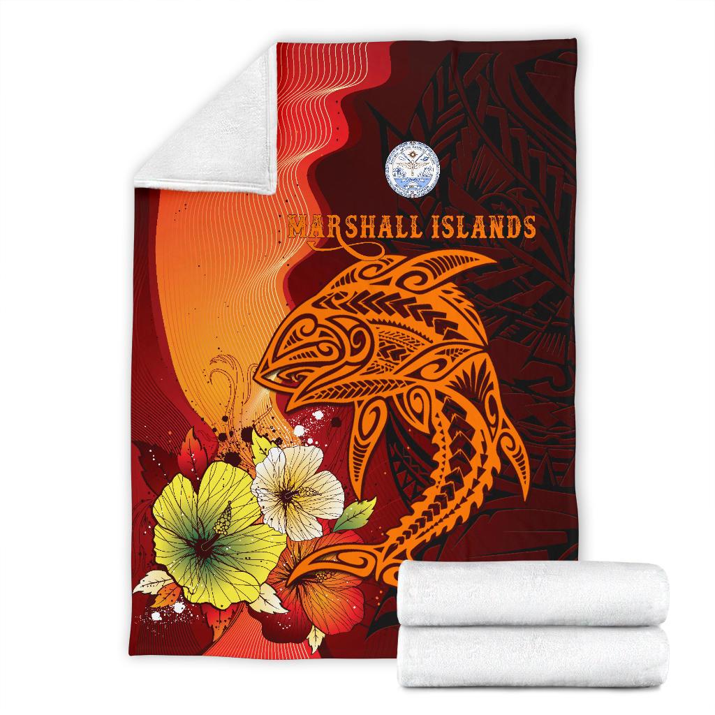 Marshall Islands Premium Blankets - Tribal Tuna Fish - Polynesian Pride