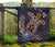 Hawaii Kakau Polynesian Turtle Map Premium Quilt - Indigo - Polynesian Pride