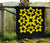 Hawaiian Premium Quilt Royal Pattern - Black And Yellow - A1 Style - Polynesian Pride