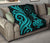 Chuuk Micronesian Premium Quilt - Turquoise Tentacle Turtle - Polynesian Pride