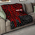 Samoa Personalised Premium Quilt - Samoa Coat Of Arms With Polynesian Patterns In Heartbeat Style (Red) Red - Polynesian Pride