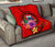 Samoa Polynesian Custom Personalised Premium Quilt - Floral With Seal Red - Polynesian Pride