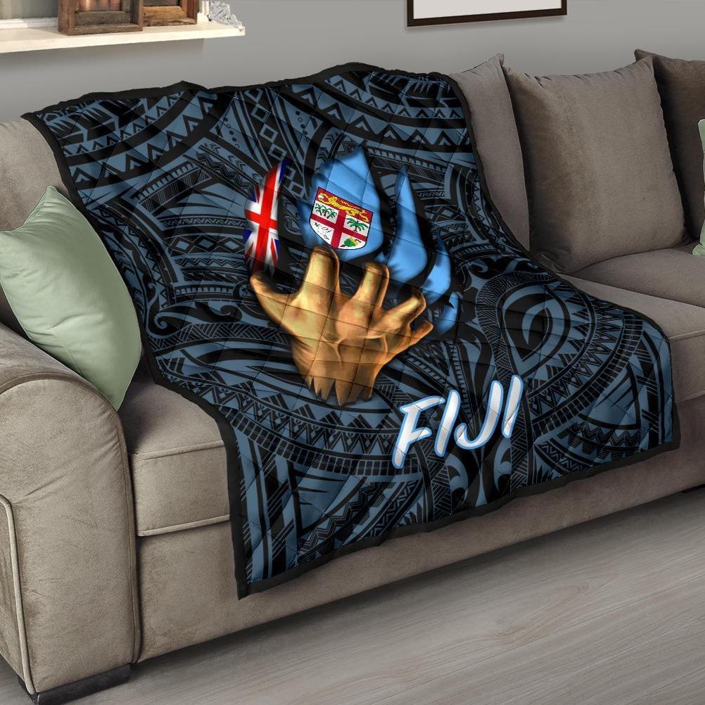 Fiji Premium Quilt - Fiji In Me (Blue) Blue - Polynesian Pride