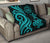 Tahiti Polynesian Premium Quilt - Turquoise Tentacle Turtle - Polynesian Pride