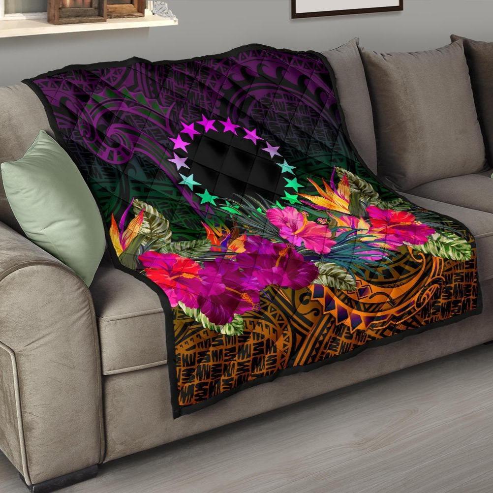 Cook Islands Polynesian Premium Quilt - Summer Hibiscus - Polynesian Pride