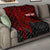 Samoa Personalised Premium Quilt - Samoa Seal With Polynesian Pattern In Heartbeat Style (Red) Red - Polynesian Pride