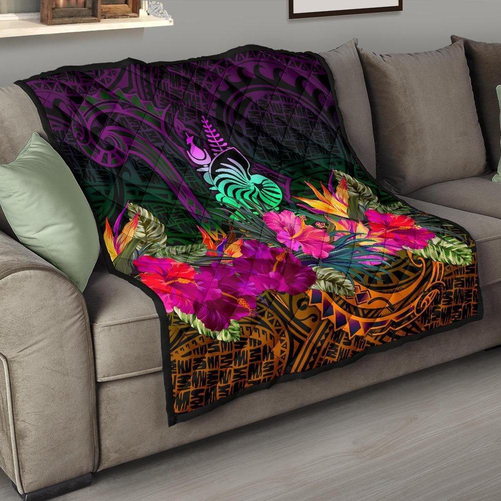 New Caledonia Polynesian Premium Quilt - Summer Hibiscus - Polynesian Pride