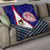 American Samoa Polynesian Premium Quilt - American Samoa Flag And Blue - Polynesian Pride