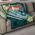 Papua New Guinea Polynesian Premium Quilt - Summer Plumeria (Turquoise) Turquoise - Polynesian Pride