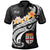 Fiji Polo Shirt Viti Seal Polynesian Patterns Plumeria (Black) Unisex Black - Polynesian Pride