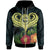 Polynesian Hawaii Kanaka Maoli Zip up Hoodie Heart with Hibiscus Unisex Green - Polynesian Pride