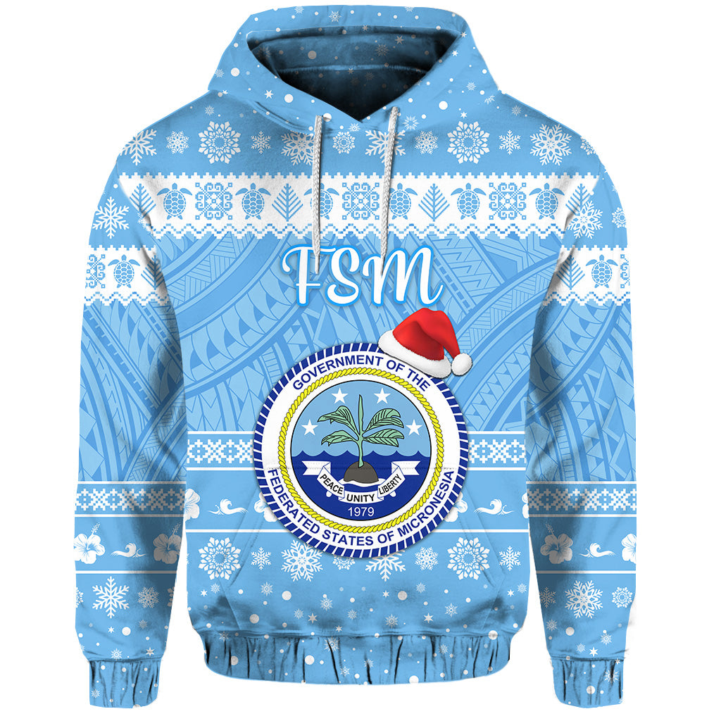 Custom Federated States of Micronesia Christmas Hoodie Simple Style FSM Seal LT8 - Polynesian Pride