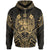 Tonga Zip Hoodie Tonga Seal Gold Tribal Patterns Unisex White - Polynesian Pride