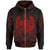 Tonga Zip Hoodie Tonga Seal Red Tribal Patterns Unisex White - Polynesian Pride