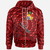 Tonga Zip Hoodie Kolonga Tapa Patterns With Bamboo Unisex Red - Polynesian Pride