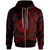 Yap State Zip Hoodie Red Custom Wings Style Unisex Black - Polynesian Pride