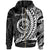 Federated States of Micronesia Zip Hoodie White Custom Wings Style Unisex Black - Polynesian Pride