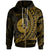 Yap State Zip Hoodie Gold Custom Wings Style Unisex Black - Polynesian Pride