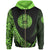 American Samoa Zip Hoodie Green Polynesian Patterns Sport Style Unisex Black - Polynesian Pride