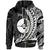 Yap State Zip Hoodie White Wings Style Unisex Black - Polynesian Pride