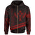 Kosrae State Zip Hoodie In My Heart Style Red Polynesian Patterns Unisex Black - Polynesian Pride