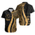 Chuuk Short Sleeve Shirts - Gold Polynesian Tentacle Tribal Pattern Unisex Gold - Polynesian Pride