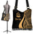 Vanuatu Custom Personalised Boho Handbag - Gold Polynesian Tentacle Tribal Pattern - Polynesian Pride