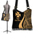 Wallis And Futuna Boho Handbag - Gold Polynesian Tentacle Tribal Pattern - Polynesian Pride