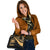 Samoa Shoulder Handbag - Gold Polynesian Tentacle Tribal Pattern - Polynesian Pride