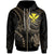 Hawaii Custom Zip up Hoodie Gold Turtle Unisex Gold - Polynesian Pride