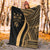 Fiji Premium Blanket - Gold Polynesian Tentacle Tribal Pattern Crest - Polynesian Pride