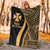 Wallis And Futuna Premium Blanket - Gold Polynesian Tentacle Tribal Pattern - Polynesian Pride