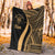 Niue Premium Blanket - Gold Polynesian Tentacle Tribal Pattern - Polynesian Pride