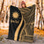 Nauru Custom Personalised Premium Blanket - Gold Polynesian Tentacle Tribal Pattern - Polynesian Pride