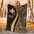 Papua New Guinea Premium Blanket - Gold Polynesian Tentacle Tribal Pattern - Polynesian Pride