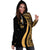 Yap Women's Hoodie Dress - Gold Polynesian Tentacle Tribal Pattern - Polynesian Pride