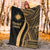 Marshall Islands Premium Blanket - Gold Polynesian Tentacle Tribal Pattern - Polynesian Pride