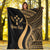 Kosrae Custom Personalised Premium Blanket - Gold Polynesian Tentacle Tribal Pattern - Polynesian Pride