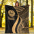 Tahiti Premium Blanket - Gold Polynesian Tentacle Tribal Pattern - Polynesian Pride