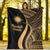 Marshall Islands Premium Blanket - Gold Polynesian Tentacle Tribal Pattern - Polynesian Pride