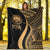 Federated States of Micronesia Premium Blanket - Gold Polynesian Tentacle Tribal Pattern - Polynesian Pride