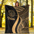 Palau Premium Blanket - Gold Polynesian Tentacle Tribal Pattern Crest - Polynesian Pride