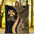 Wallis And Futuna Premium Blanket - Gold Polynesian Tentacle Tribal Pattern - Polynesian Pride